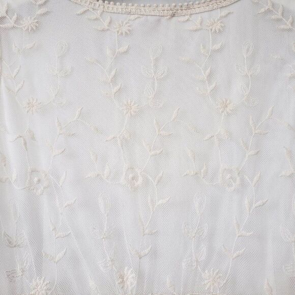 Sundance Juliet Lace Mini Dress Size 2 Ivory Boho Western Festival Lined Zipper - Picture 10 of 12
